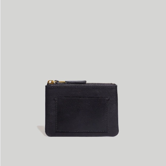 New Madewell The Small Travel Zip Pouch Genuine Leather in Black - Picture 1 of 6